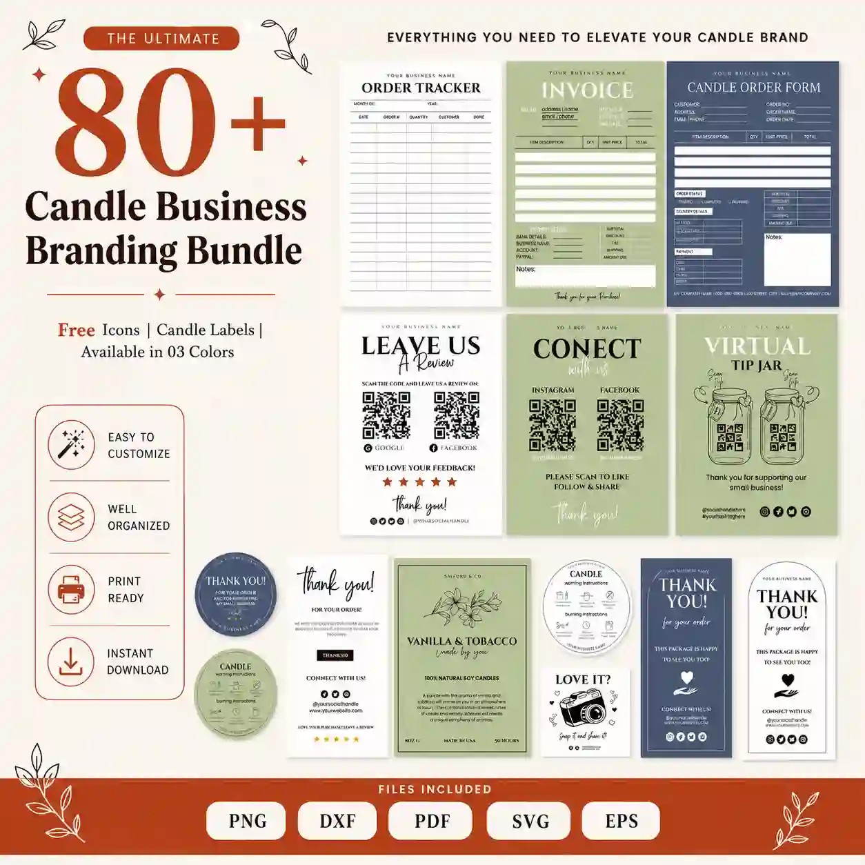 80+ candle business branding templates